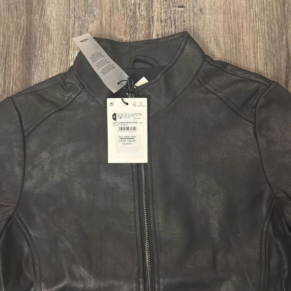 Desigual Women's Toronto Very Soft Slim Biker Jacket 23WWED02 In Black SZ XS NWT - Picture 6 of 8